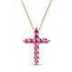 1 - Abella Pink Sapphire Cross Pendant 