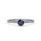 4 - Irene Blue Sapphire and Diamond Halo Engagement Ring 