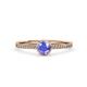 4 - Irene Tanzanite and Diamond Halo Engagement Ring 