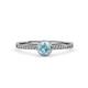 4 - Irene Aquamarine and Diamond Halo Engagement Ring 