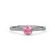 4 - Irene Pink Tourmaline and Diamond Halo Engagement Ring 