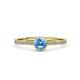 4 - Irene Blue Topaz and Diamond Halo Engagement Ring 