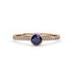 4 - Irene Blue Sapphire and Diamond Halo Engagement Ring 
