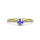 4 - Irene Tanzanite and Diamond Halo Engagement Ring 