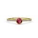 4 - Irene Rhodolite Garnet and Diamond Halo Engagement Ring 