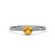 4 - Irene Citrine and Diamond Halo Engagement Ring 