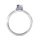 6 - Irene Tanzanite and Diamond Halo Engagement Ring 