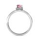 6 - Irene Pink Tourmaline and Diamond Halo Engagement Ring 