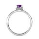 6 - Irene Amethyst and Diamond Halo Engagement Ring 