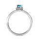 6 - Irene Blue Topaz and Diamond Halo Engagement Ring 