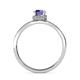 6 - Irene Iolite and Diamond Halo Engagement Ring 