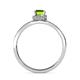 6 - Irene Peridot and Diamond Halo Engagement Ring 