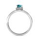 6 - Irene London Blue Topaz and Diamond Halo Engagement Ring 