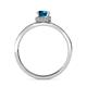 6 - Irene Blue and White Diamond Halo Engagement Ring 