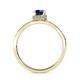 6 - Irene Blue Sapphire and Diamond Halo Engagement Ring 