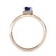 6 - Irene Blue Sapphire and Diamond Halo Engagement Ring 