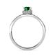6 - Irene Emerald and Diamond Halo Engagement Ring 