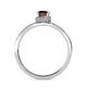 6 - Irene Red Garnet and Diamond Halo Engagement Ring 