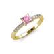 3 - Amra Princess Cut Pink Tourmaline and Diamond Engagement Ring 