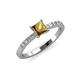 3 - Amra Princess Cut Citrine and Diamond Engagement Ring 