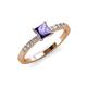 3 - Amra Princess Cut Iolite and Diamond Engagement Ring 