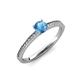 3 - Celia Blue Topaz and Diamond Engagement Ring 