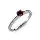3 - Celia Red Garnet and Diamond Engagement Ring 