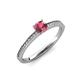 3 - Celia Rhodolite Garnet and Diamond Engagement Ring 