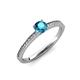 3 - Celia London Blue Topaz and Diamond Engagement Ring 