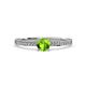 4 - Celia Peridot and Diamond Engagement Ring 