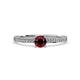 4 - Celia Red Garnet and Diamond Engagement Ring 