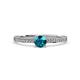 4 - Celia London Blue Topaz and Diamond Engagement Ring 