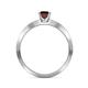 6 - Celia Red Garnet and Diamond Engagement Ring 