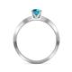 6 - Celia London Blue Topaz and Diamond Engagement Ring 
