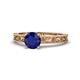 1 - Florie Classic 6.00 mm Round Blue Sapphire Solitaire Engagement Ring 
