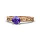 1 - Florie Classic 6.50 mm Round Iolite Solitaire Engagement Ring 