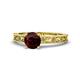 1 - Florie Classic 6.50 mm Round Red Garnet Solitaire Engagement Ring 