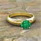 3 - Eudora Classic 6.00 mm Round Emerald Solitaire Engagement Ring 