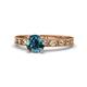1 - Niah Classic 6.00 mm Round Blue Diamond Solitaire Engagement Ring 