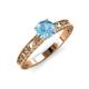 3 - Florie Classic 6.50 mm Round Blue Topaz Solitaire Engagement Ring 
