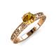 3 - Florie Classic 6.50 mm Round Citrine Solitaire Engagement Ring 