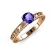 3 - Florie Classic 6.50 mm Round Iolite Solitaire Engagement Ring 