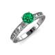 3 - Florie Classic 6.00 mm Round Emerald Solitaire Engagement Ring 