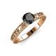 3 - Florie Classic 6.00 mm Round Black Diamond Solitaire Engagement Ring 