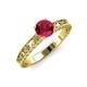 3 - Florie Classic 6.00 mm Round Ruby Solitaire Engagement Ring 