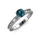 3 - Florie Classic 6.50 mm Round Blue Diamond Solitaire Engagement Ring 