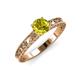 3 - Florie Classic 6.50 mm Round Yellow Diamond Solitaire Engagement Ring 