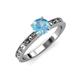 3 - Niah Classic 6.50 mm Round Blue Topaz Solitaire Engagement Ring 
