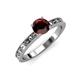 3 - Niah Classic 6.50 mm Round Red Garnet Solitaire Engagement Ring 