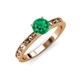 3 - Niah Classic 6.00 mm Round Emerald Solitaire Engagement Ring 